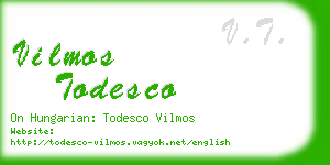 vilmos todesco business card